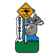 Rubber Koala with Roadsign Magnet